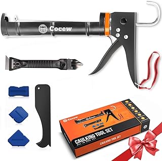 Caulking Tool Kit, Smooth Caulk Gun and Caulk Remover,Sealant Finishing Tool Grout Scraper,Great Silicone Gun Tools for Kitchen Bathroom Window Sink Joint with Gift Box