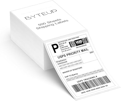 4x6 Thermal Shipping Labels Fanfold 500, Commercial Grade for FBA