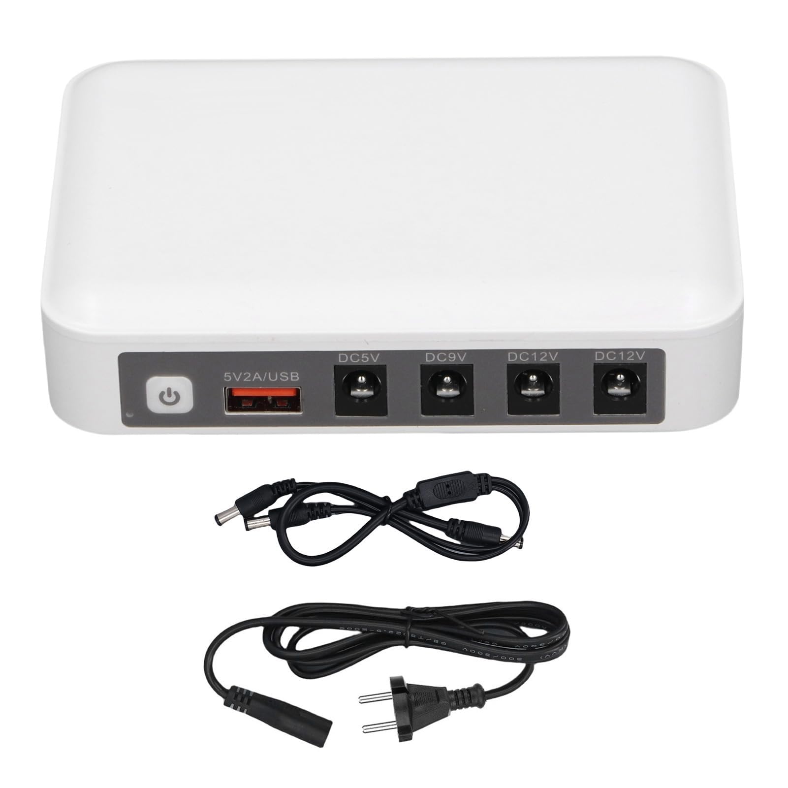 Mini UPS Onduleur 6000mAH de Grande Capacité USB 5V DC 5V 9V 12V Sortie Multiples Gardes Router UPS Alimentation de Secours Modem de Sécurité Caméra de Sécurité Alimentation (Prise UE)