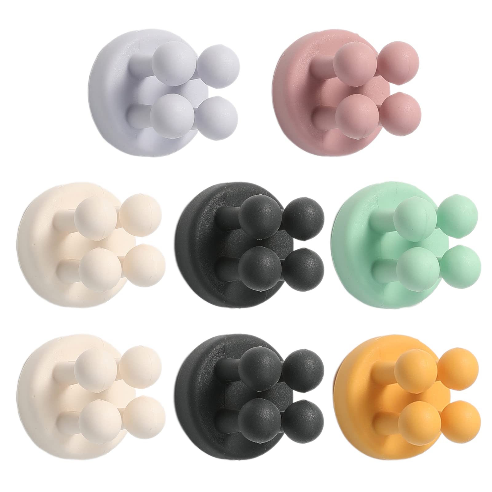 Silicone Toothbrush Holders Self Adhesive Hooks Toothbrush Holders,Silicone Wall Hook,Multi-Function Hook Waterproof Self Adhesive Toothbrush Hook Plug Holder for Wall