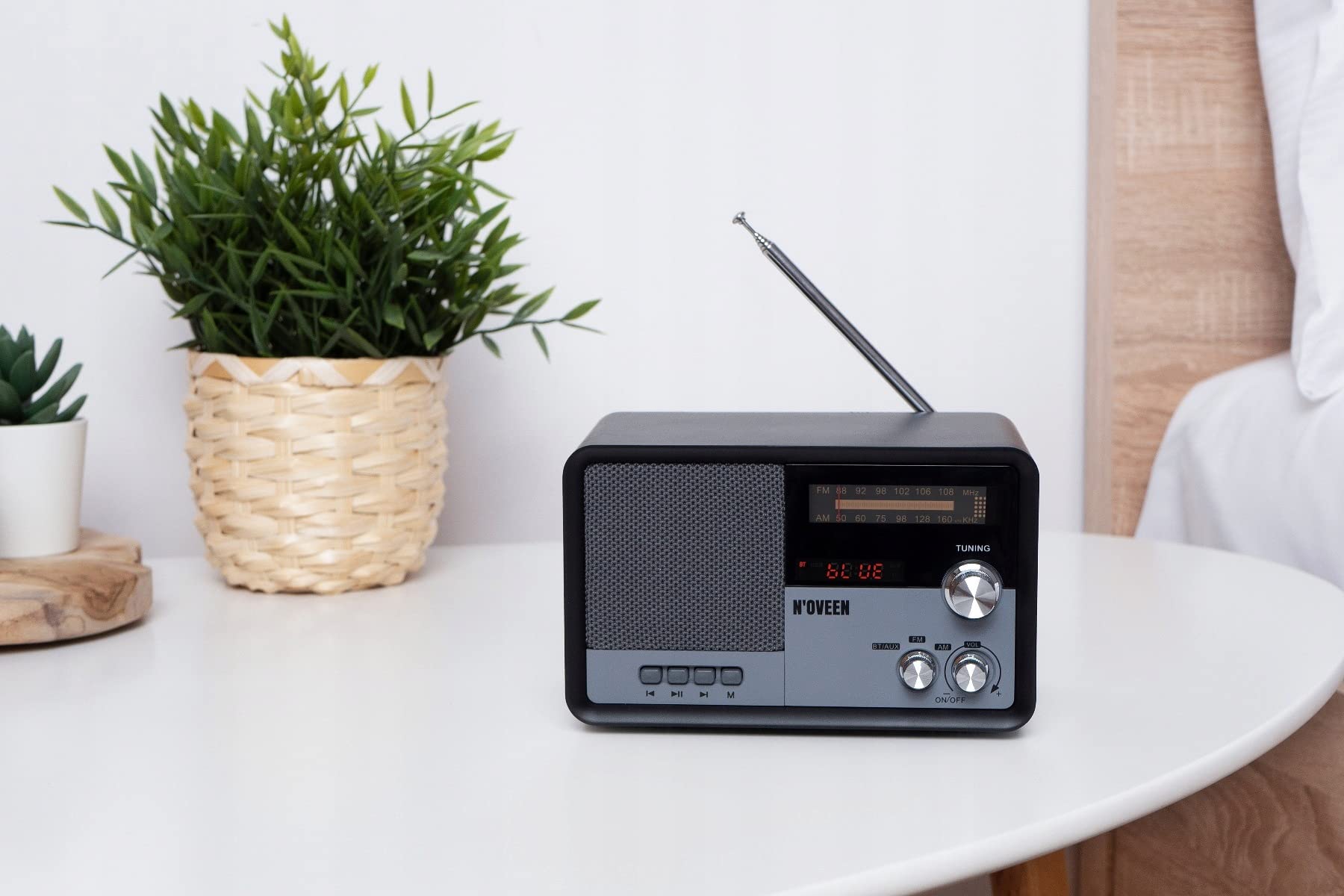 Kuchenne Radio Drewniane RETRO BLUETOOTH Noveen
