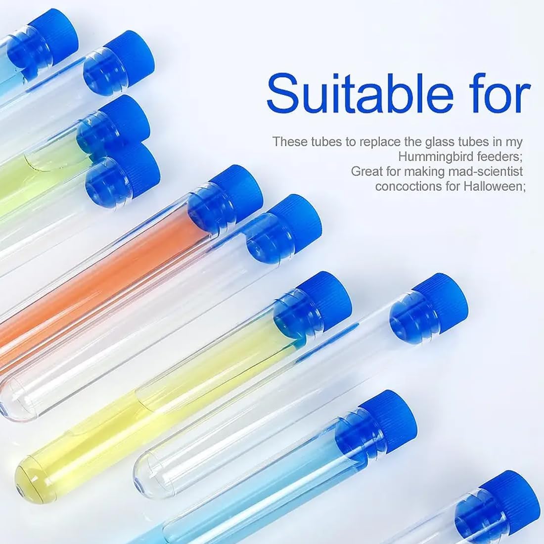 Provette In Plastica Trasparente 30 Pezzi - 150x16mm, Con Tappo, Per Conservazione E DIY - Foto 5