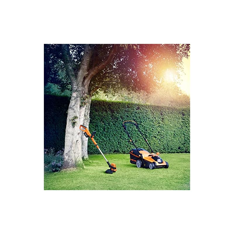 LawnMaster MX 24V Cordless 37cm Lawnmower and 25cm 3-in-1 Grass Trimmer - Rear Roller, Cutting and Edging, 2x MX 24V 4.0Ah Lithium Ion Batteries and Fast Charger (37cm Mower & Trimmer) - Image 3