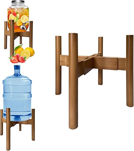 Miniatura 9 de Soporte dispensador de bebidas ajustable (9-14.5 pulgadas), soporte dispensador de agua, enfriador de agua, contenedor de jarra de agua de 3 a 5
