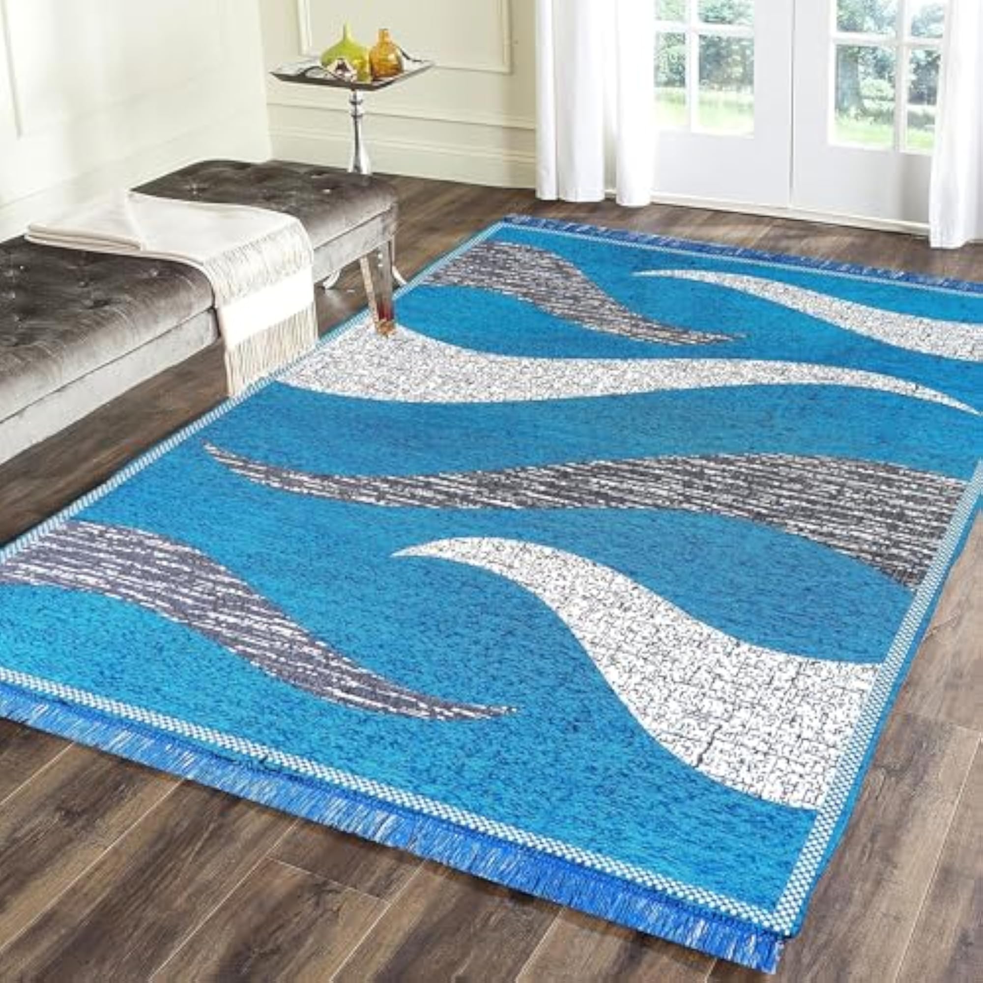 Designer Exclusive Velvet Chenille Carpet, Diamond Style 4x6 Feet