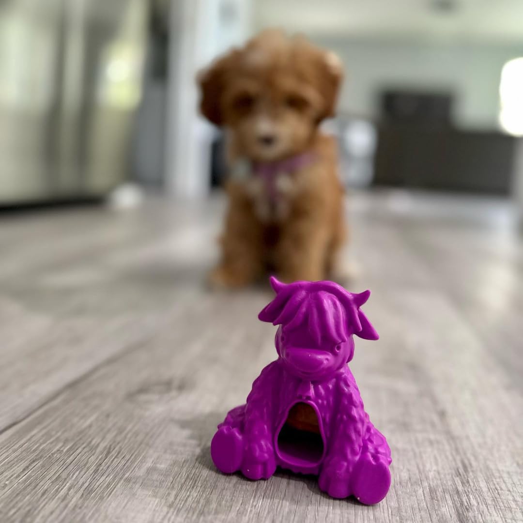 Yeti Puff and Play Interaktywna zabawka dla psa, dozownik nagród, zabawna stymulująca zabawka do żucia na ząbkowanie, trening behawioralny, łagodzący niepokój, dla