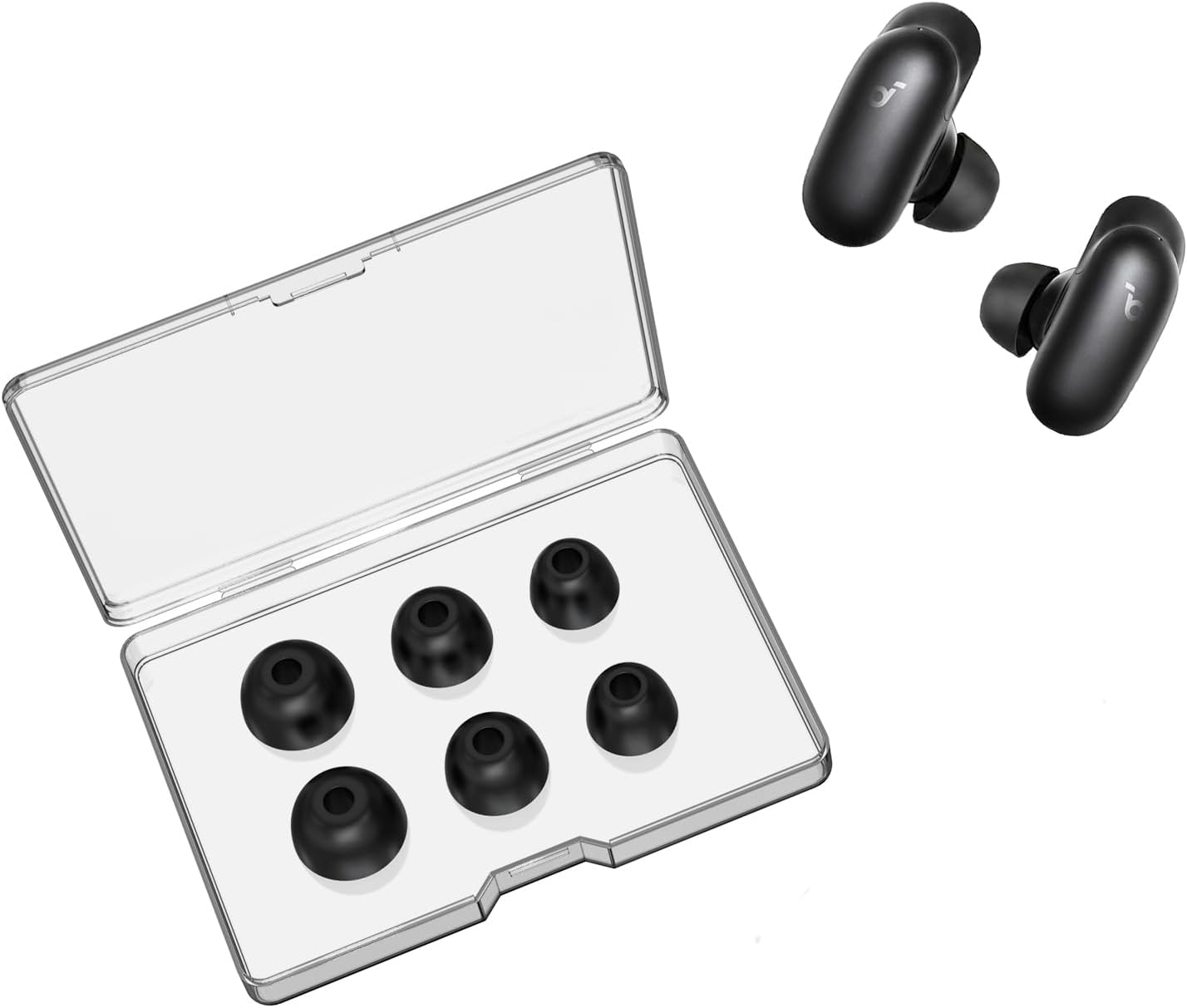 Memory Foam Ear Tips with Dust Mesh for Anker Soundcore Liberty 5 Pro/Liberty 5 Pro Max, Anti-Slip Replacement Ear Tip, No Silicone Pain, 3 Pairs (SML)