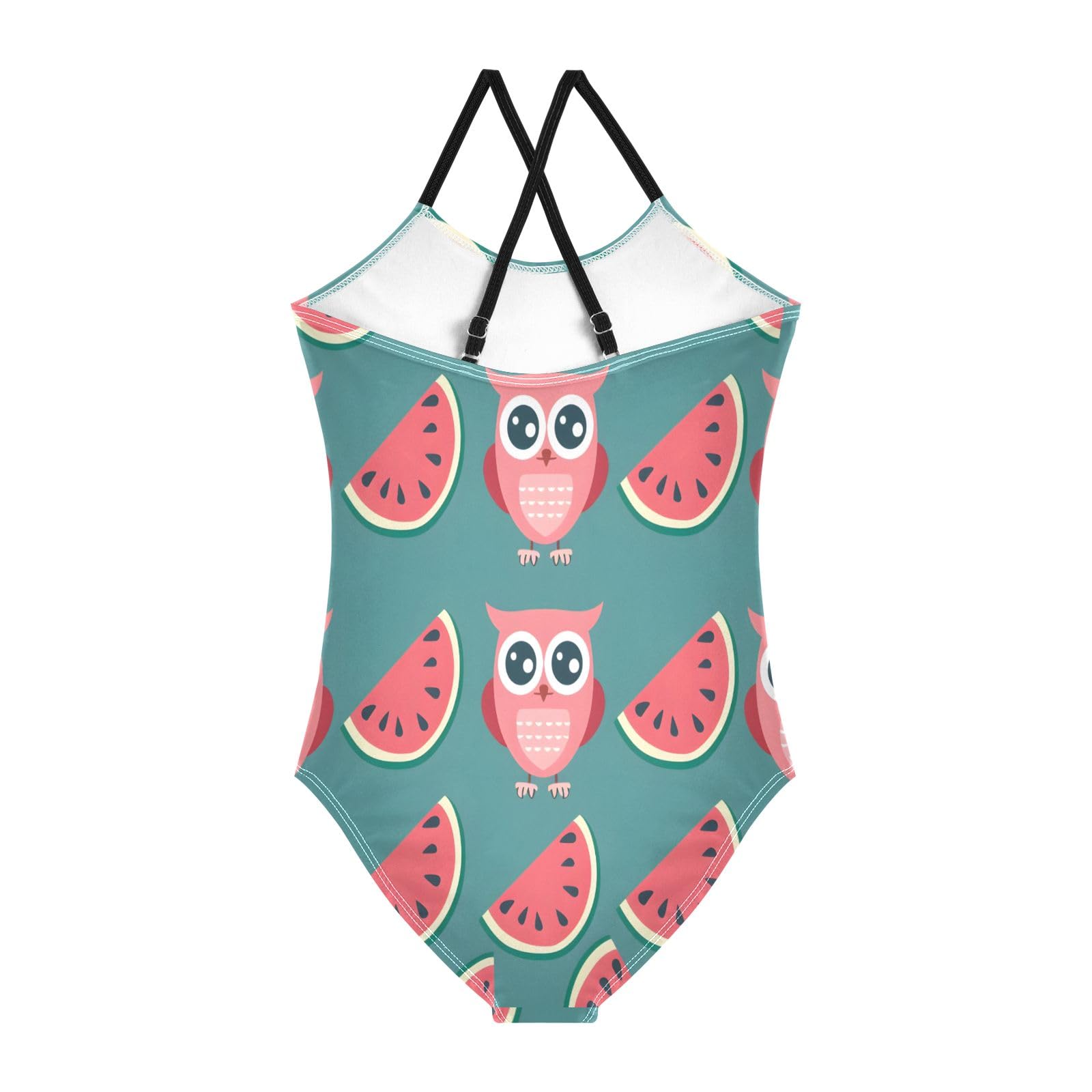 Cute Owl Girls One-Piece Swimsuit Beach Bathing Suit