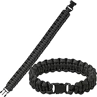 Vista 1 de Mil-Tec Muñequera Paracord 0.591 in Negro