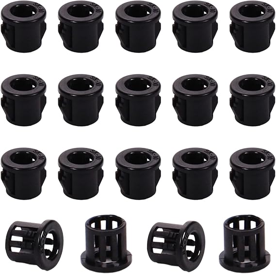 Fielect 100Pcs Cable Hose Snap Bushing Grommet 10mm Mounted Dia Locking
