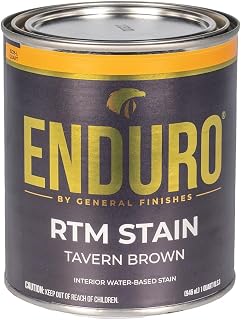 General Finishes Enduro RTM Water Based Wood Stain, 1 Quart, Tavern Brown