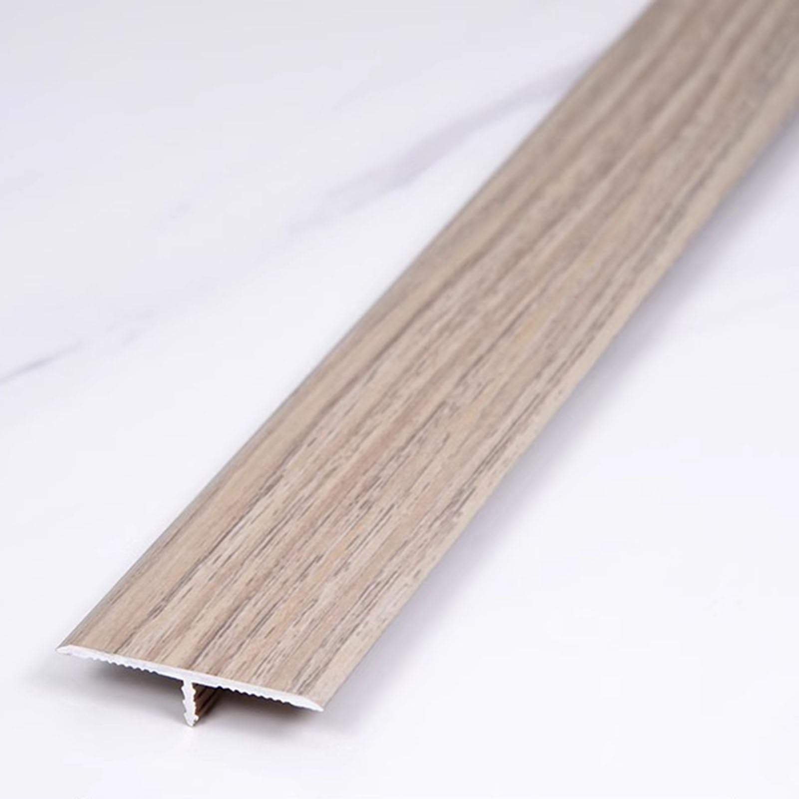 Vibeo Barre de Seuil Moulure de Transition pour Plancher Imitation Bois, Lot de 3 Bordures de Transition Métalliques, Seuil Intérieur Jointure des Joints de Plancher(Style E)