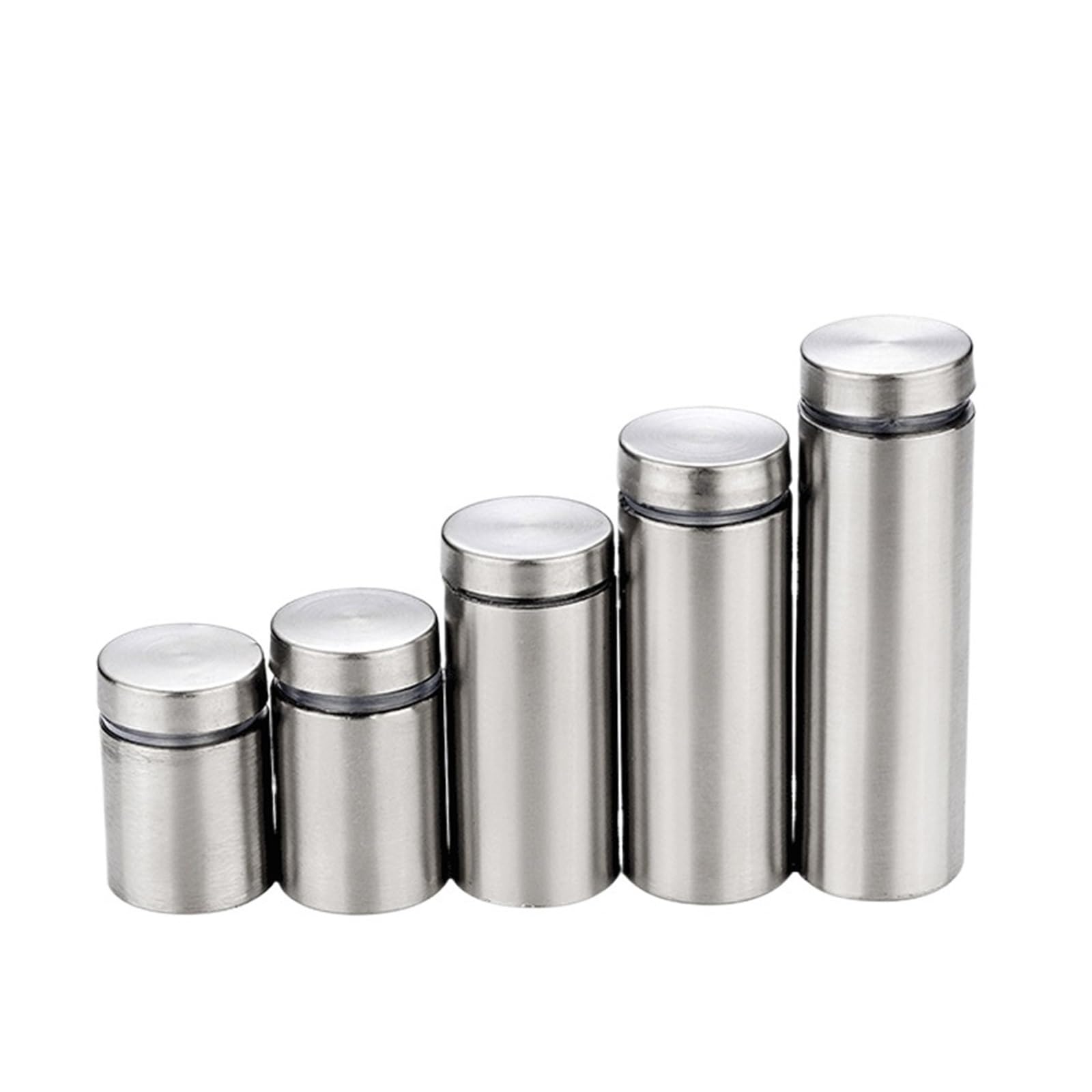 4/6 uds sujetadores de vidrio 12mm acero inoxidable acrílico publicidad separadores Pin clavos cartelera tornillos de fijación Hardware(6pcs,D25x150mm)