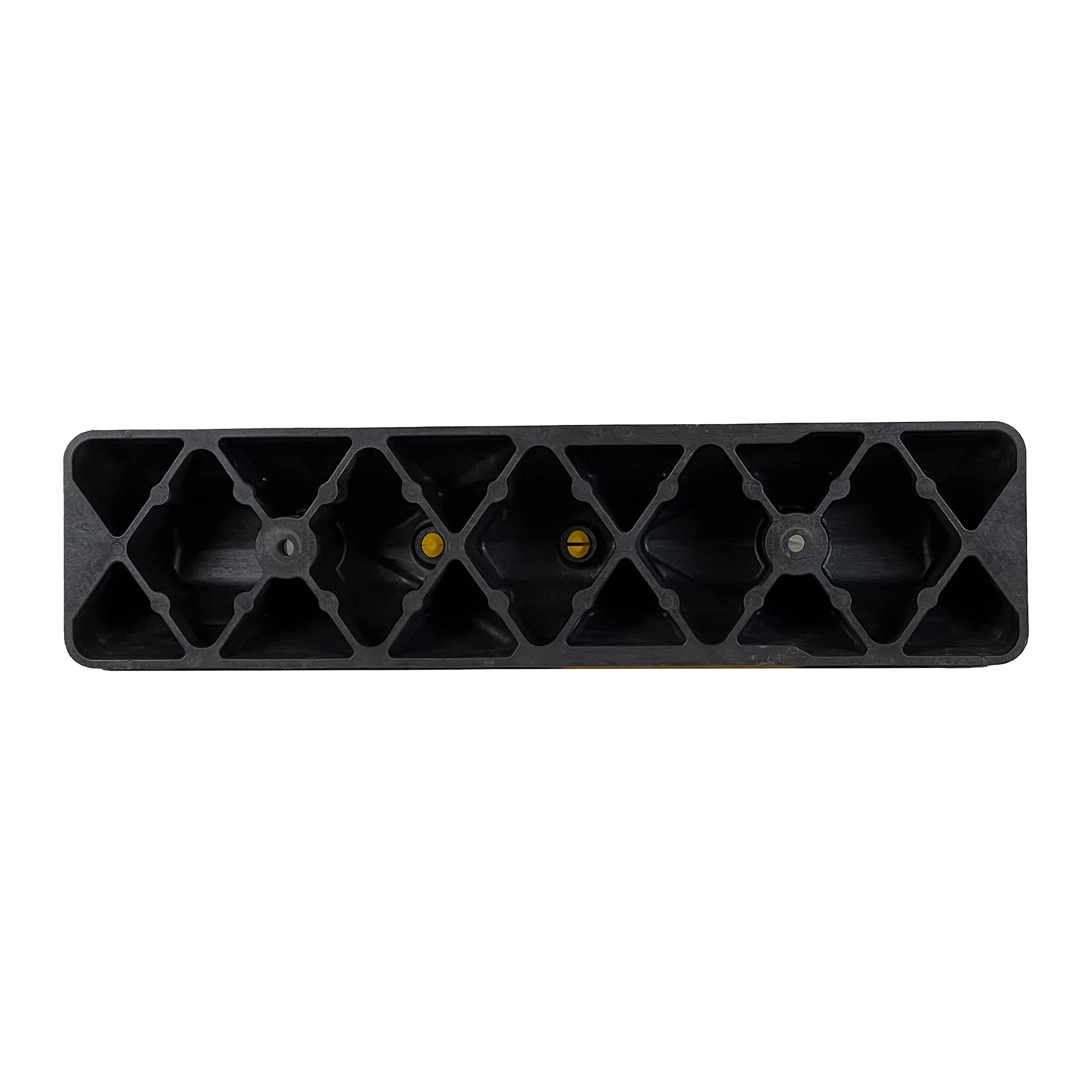 UvV-Flex ParkSTOP Fahrzeugstopper Parkplatzbegrenzer in verschiedenen Längen schwarz/gelb 60-110 - 190cm aus hartem PPC - Einparkhilfe Garage/Carport/Parkplatz (Polyurethan, 600 mm)