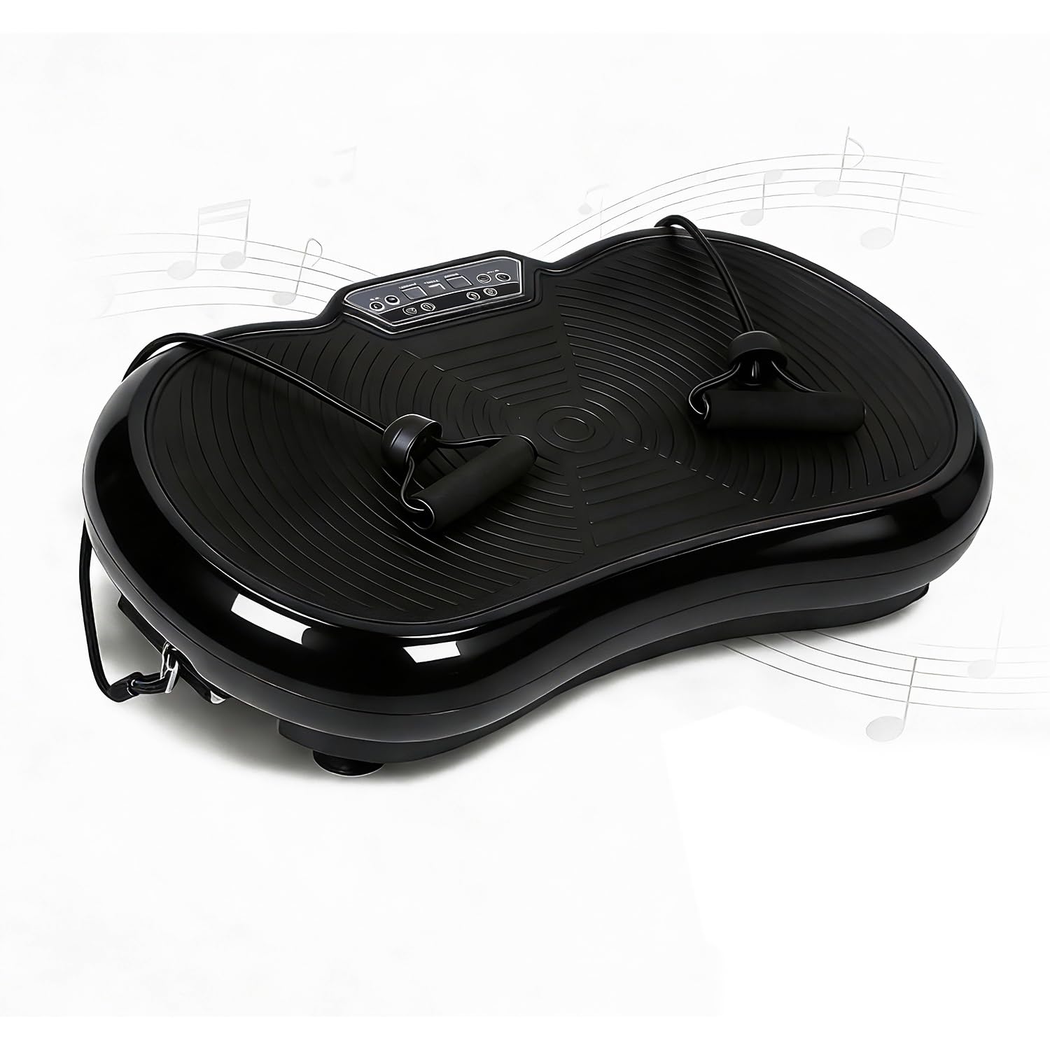 SUPER DEAL Pro Vibration Plate Exercise Machine - Whole Body Workout Vibration Fitness Platform Fit Massage Workout Trainer w/Loop Bands + Bluetooth + Remote, 99 Levels