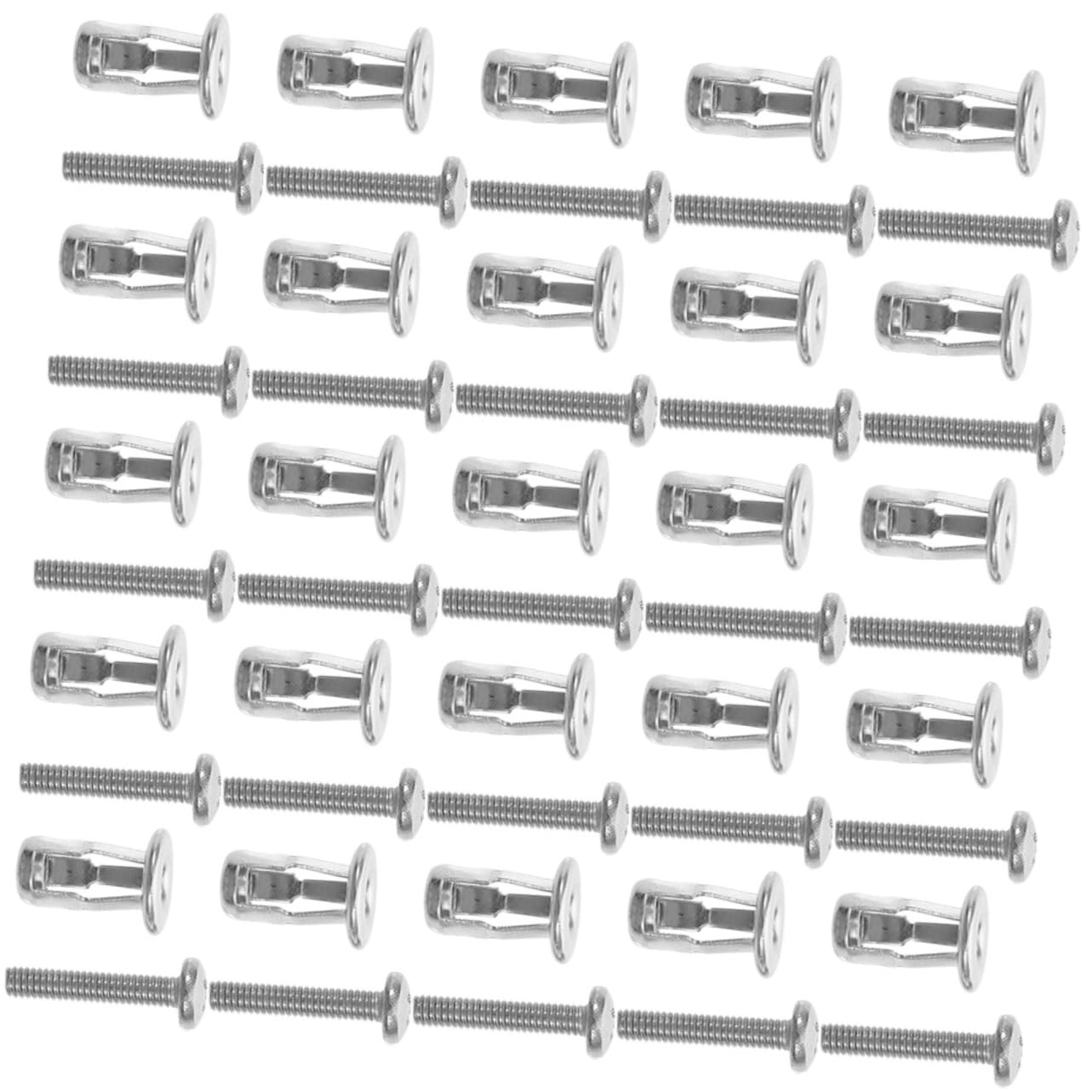 Cabilock 25Pcs Expansion Nuts for Hollow Wall Anchors Decorative Bolts for Hollow Doors Easy to Install Fasteners for Security