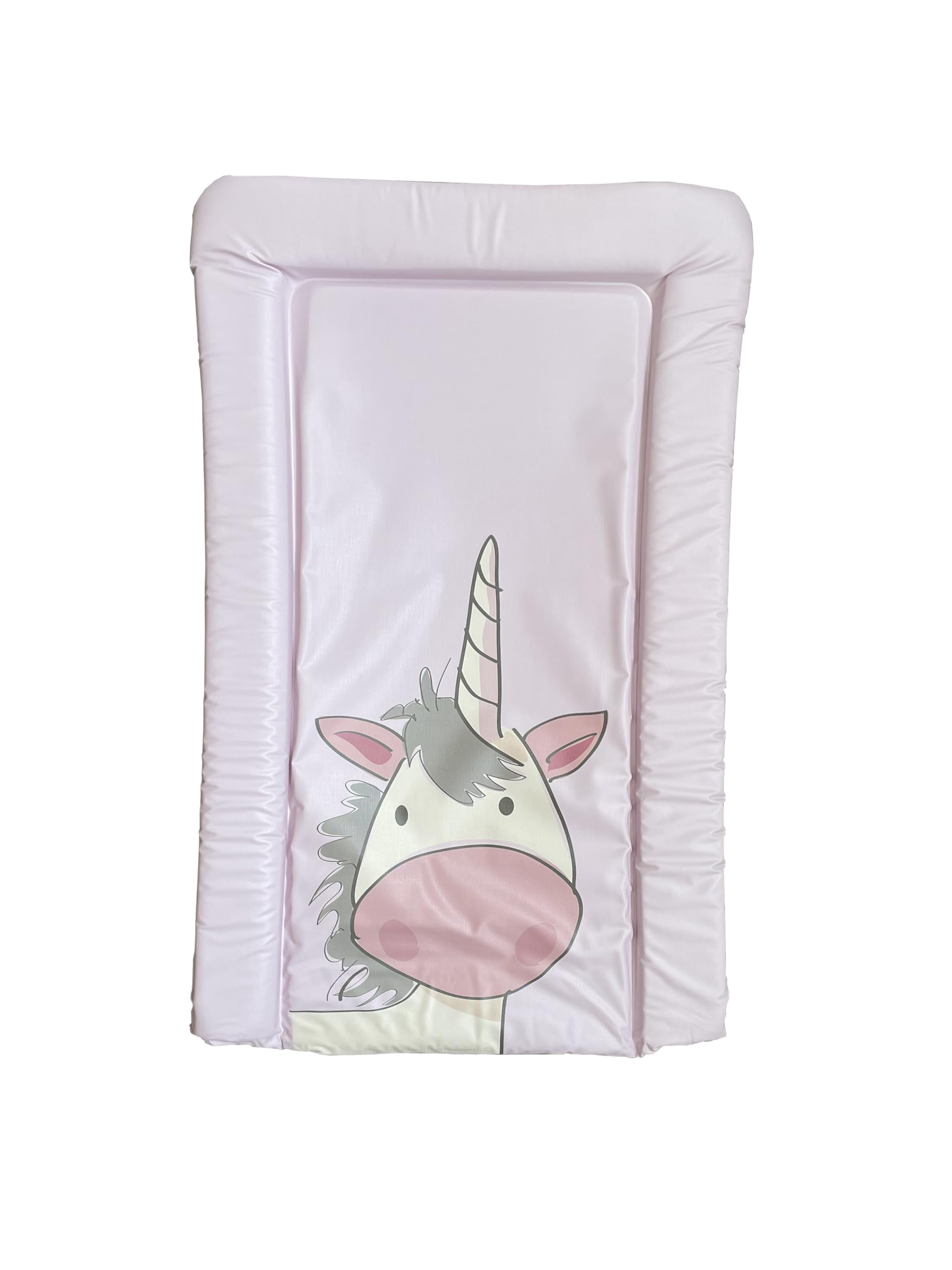 Babybase Baby Changing Mat – Padded with Raised Sides | Non-Toxic Waterproof PVC | Easy Clean | Newborn & Infant Changing Pad (Unicorn Baby)