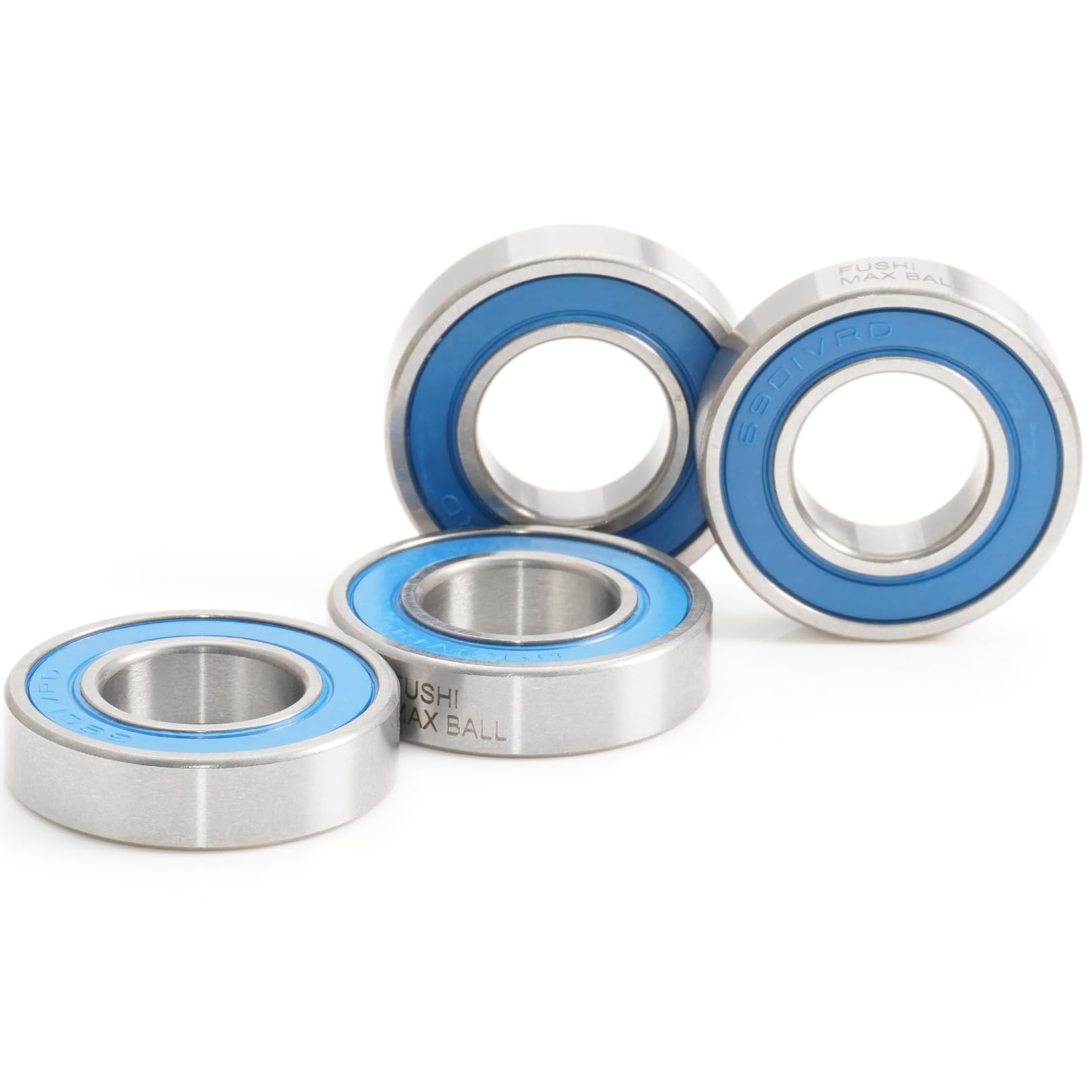 6901 VRS MAX łożysko nabojowe, wymiary 12 x 24 x 6 mm, stal chromowana w kolorze niebieskim, uszczelniona tłuszczem, 6901LLU Cart Full Balls Bearing do roweru Hub Pivot, (pick od 4 szt.)