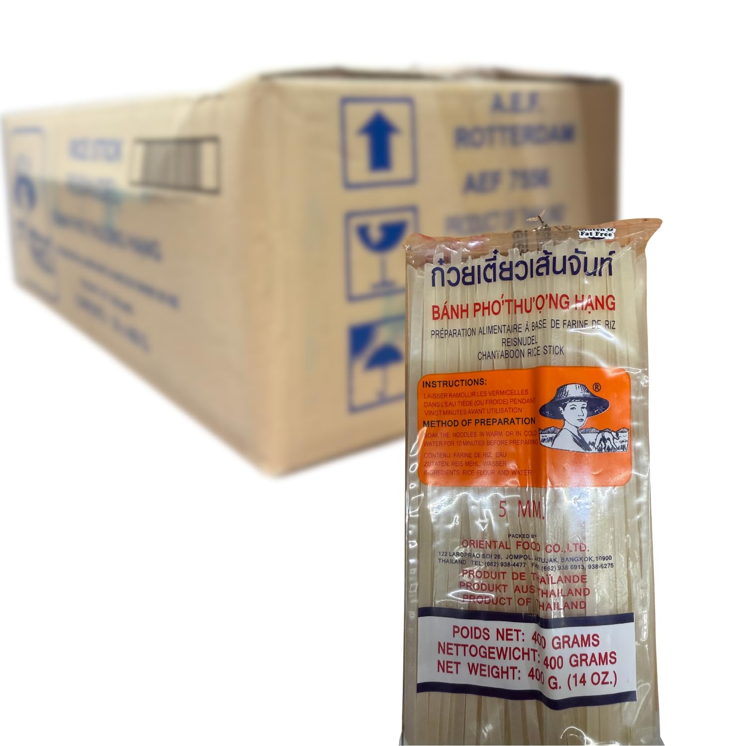 FARMER - Reisnudeln Sticks Gerade 5 mm - 30 X 400 g - Multipack