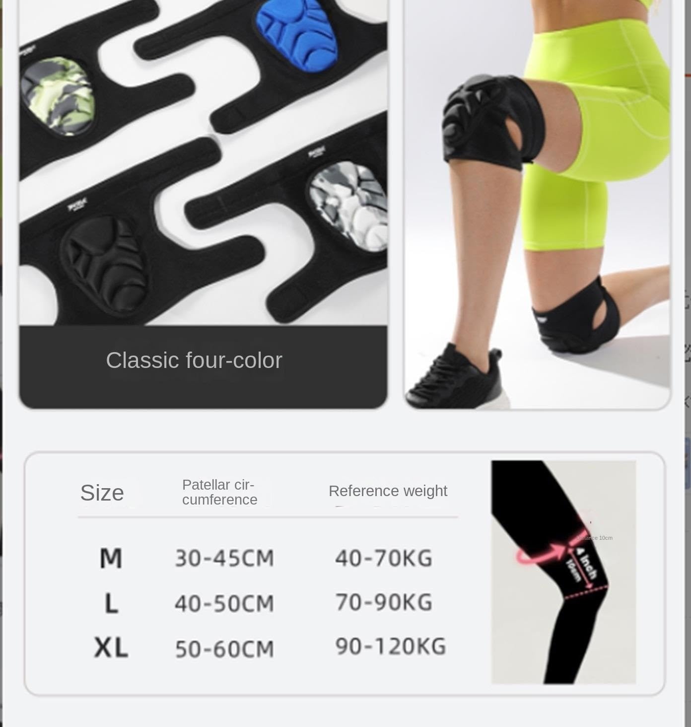 Wsparcie Kolana Nakolanniki Do Siatkówki Jedna Para Oddychających, Przenośnych, Regulowanych, Elastycznych Nakolanników Orteza(Black,XL)