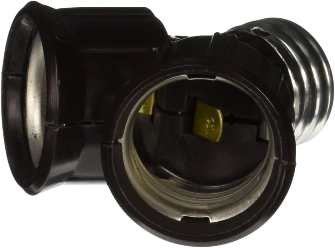 Eaton 700B 660-Watt 250-Volt Socket Adapter with Keyless Switch, Brown