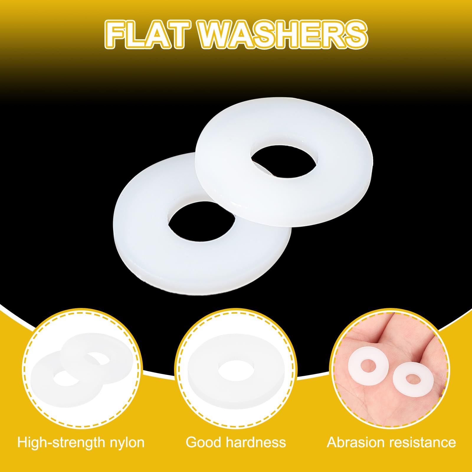 PATIKIL M6 Nylon Flat Washers - Image 3