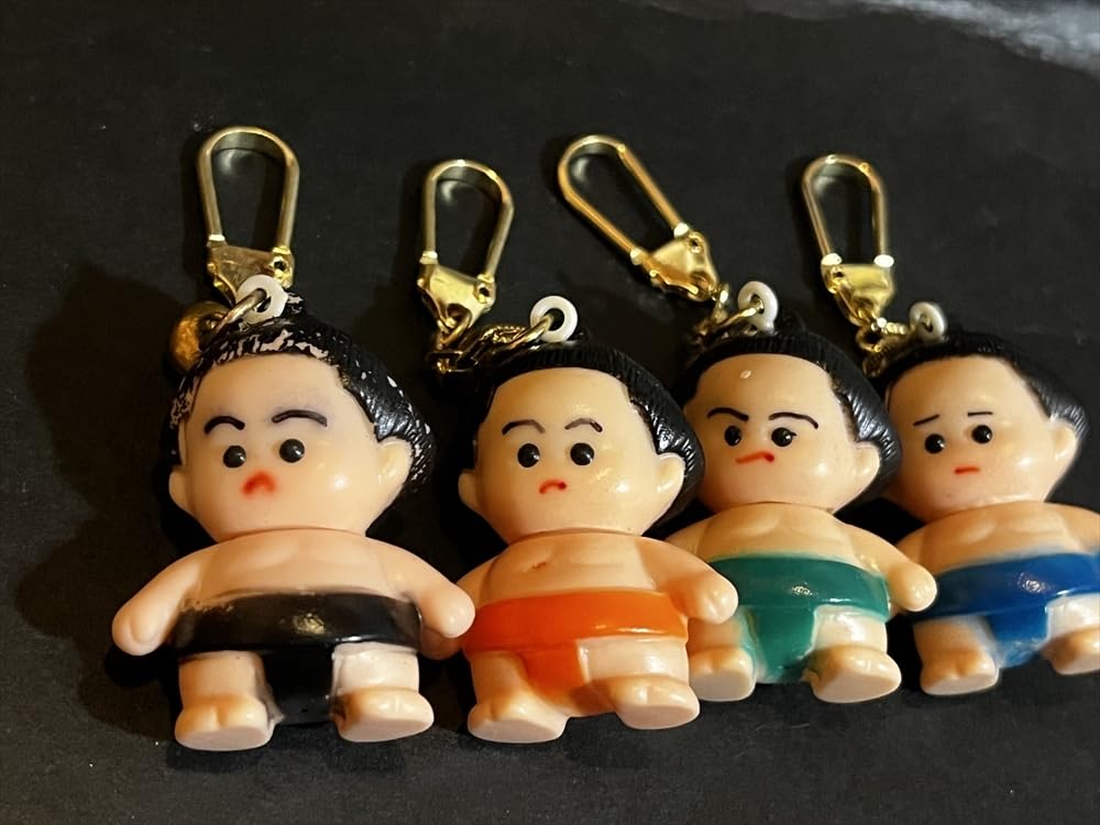 Amazon.co.jp: 昭和 レトロ お相撲さん ミニ ソフビ キーホルダー 4点
