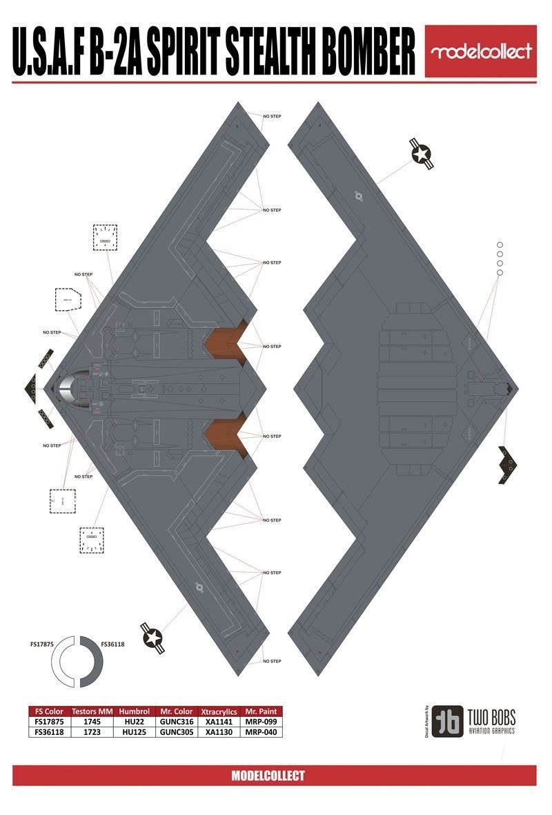 Amazon | モデルコレクト 1/72 アメリカ空軍 B-2Aスピリット ステルス