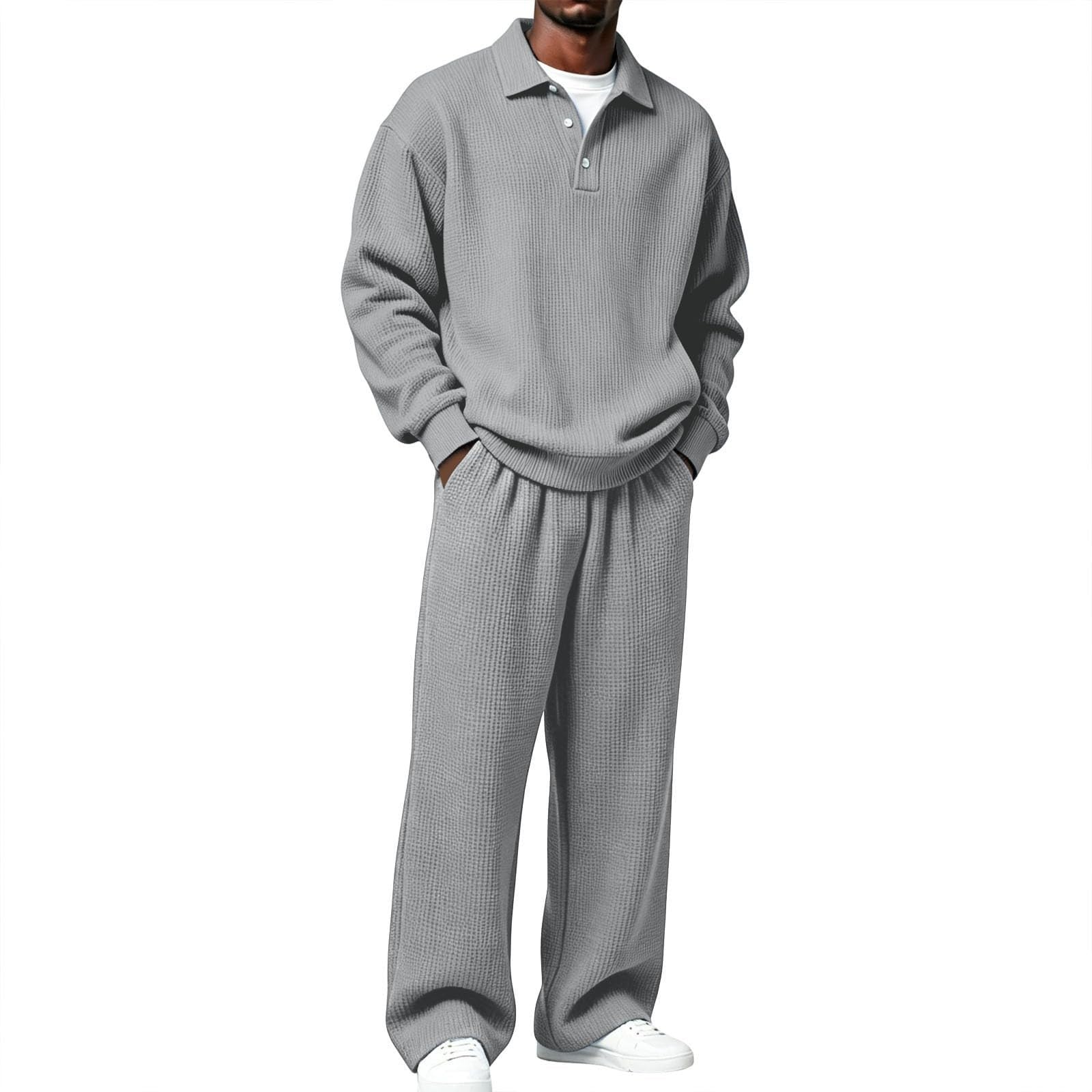 Herren Jogginganzug Set - Zweiteiler Herren Set Mit Polohemd Und Hose
