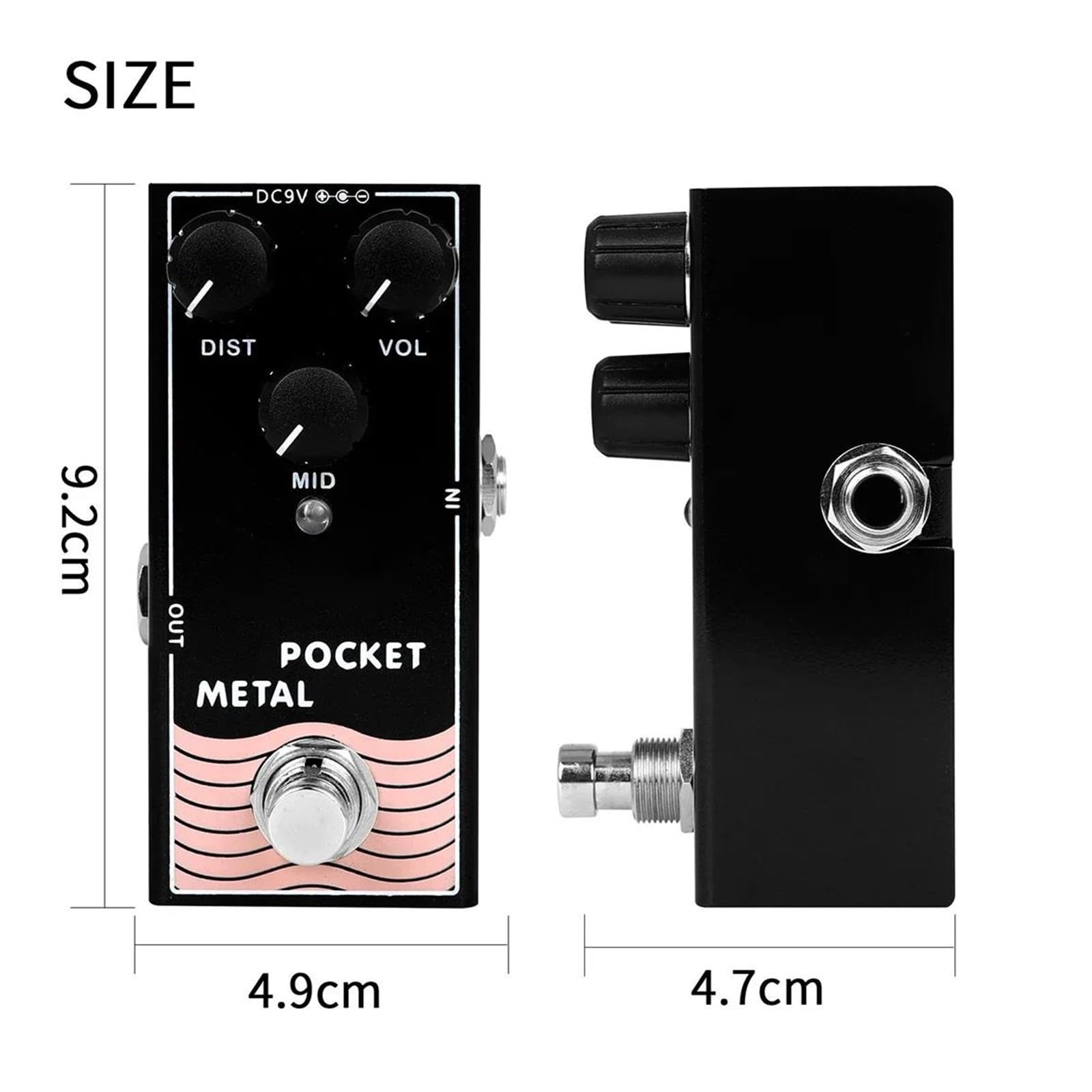Kieszonkowy Metalowy Efekt Gitarowy Typu Distortion Z Akcesoriami True Bypass