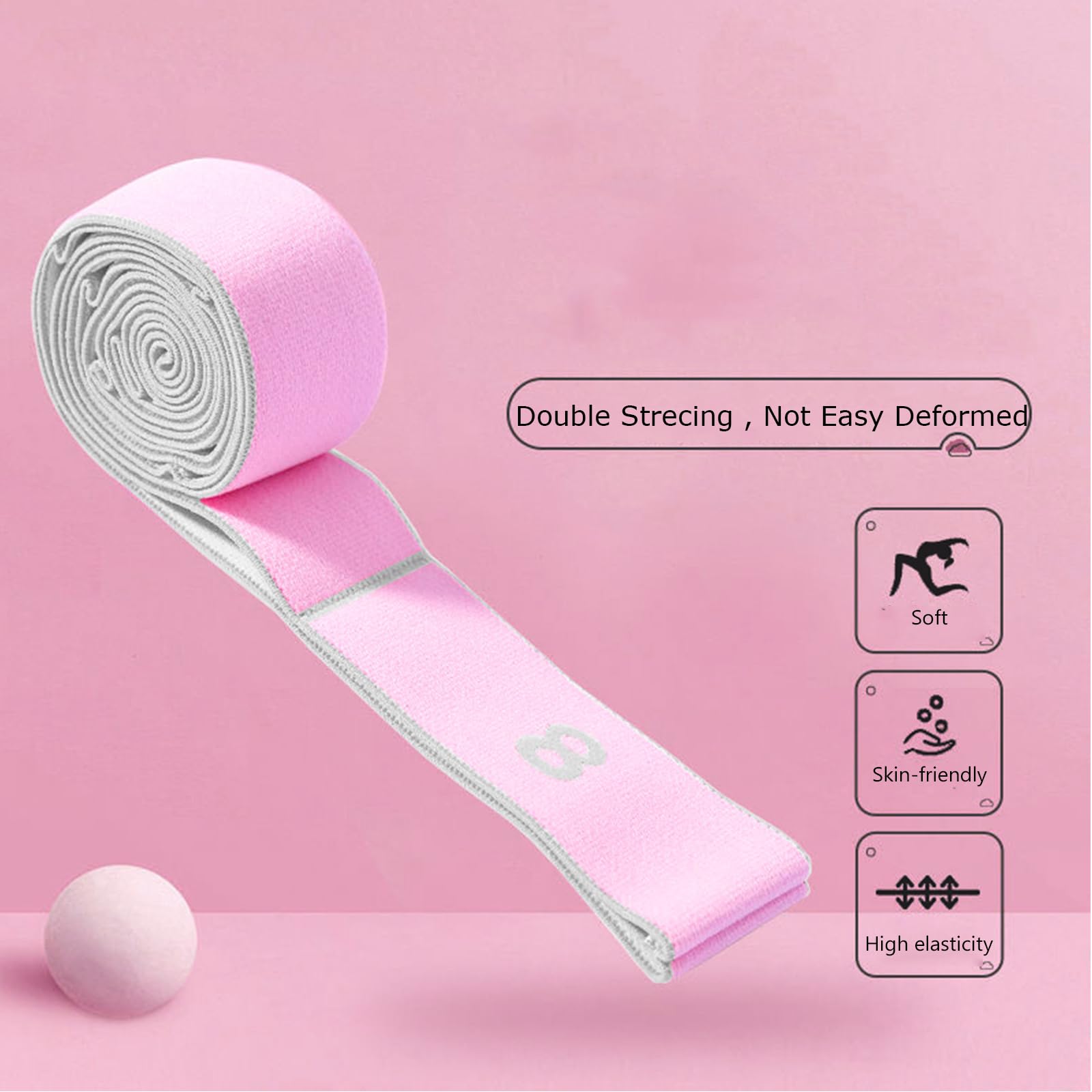 Fascia Elastica Per Yoga E Fitness - Banda Di Resistenza Con 9 Anelli Per Pilates E Stretching - Foto 9