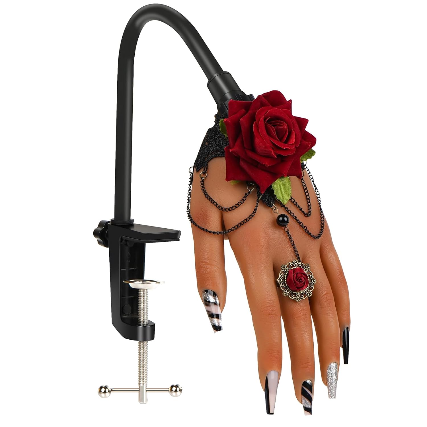 Practice Hand for Acrylic Nails,Silicone Fake Hand for Nail