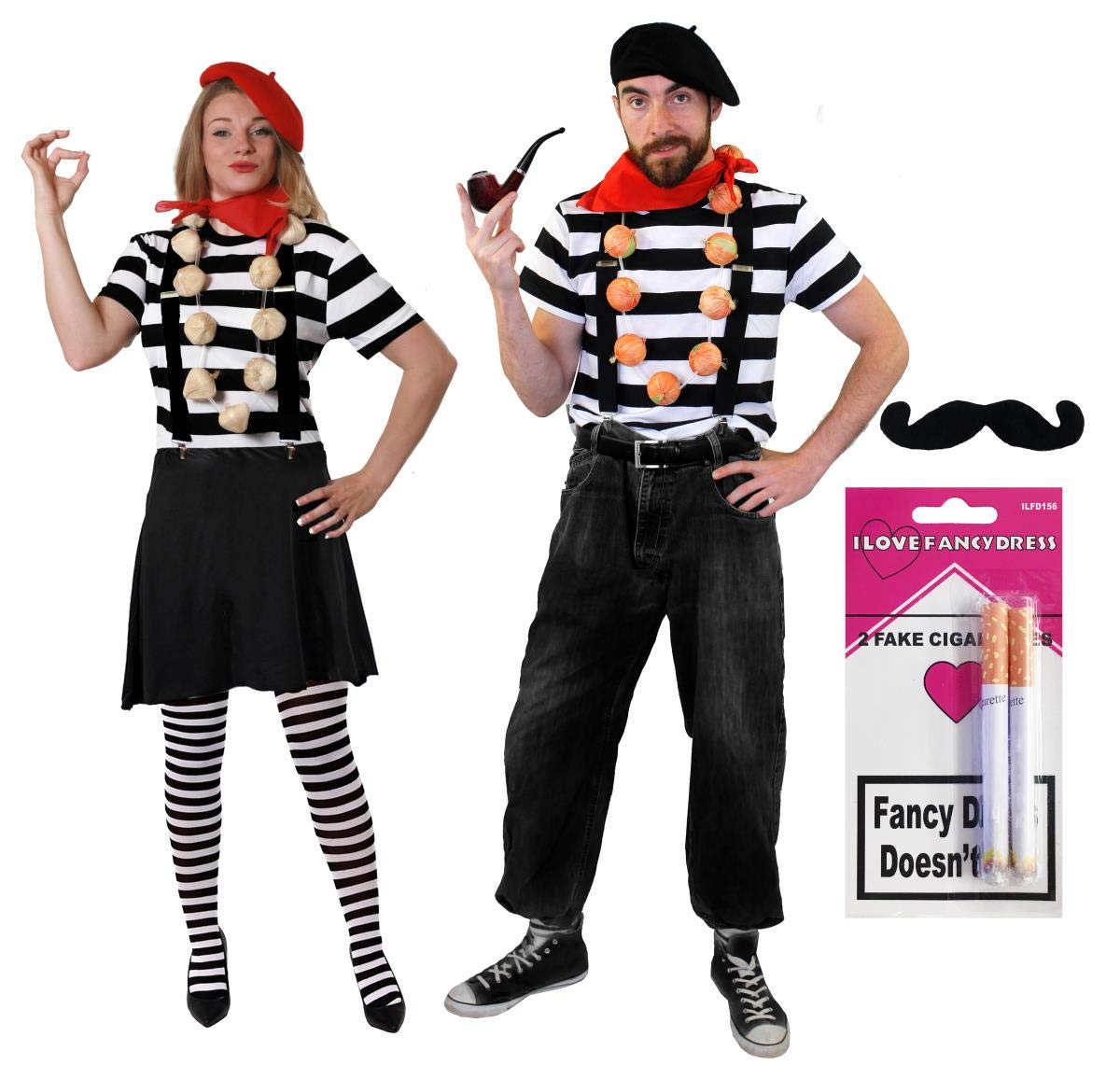Set di accessori per travestimenti in stile francese di lusso (X-Large e X-Large)