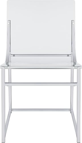 Miniatura 5 de Coaster Home Furnishings Silla auxiliar de comedor de acrílico transparente y cromado