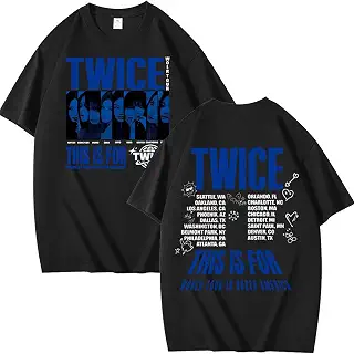 [HFVDAWZ] 半袖 Tシャツ Twice Tシャツ 人気 韓流グッズ サイン会応援服 下地 綿 上着 春夏服 ジャージ 丸首 吸汗 速乾 ゆったり 柔らかく 快適 カジュアル 男女兼用 L