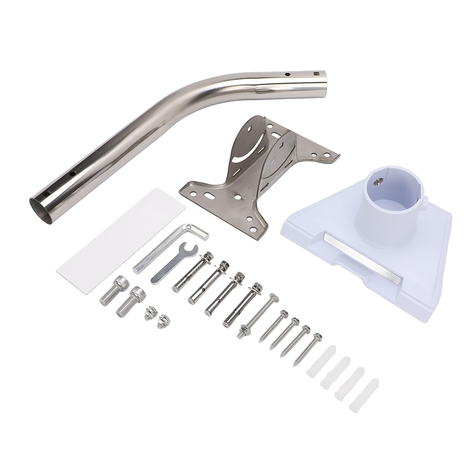 Kit de Montaje Satelital, Soporte Duradero Ajustable Blanco para Antena Parabólica Estándar Gen3 V3, Instalación en el Hogar, ASA, Resistente a la Intemperie