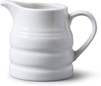 WM Bartleet & Sons 1750 T359 Porcelain Traditional Churn Jug, 135 ml, White