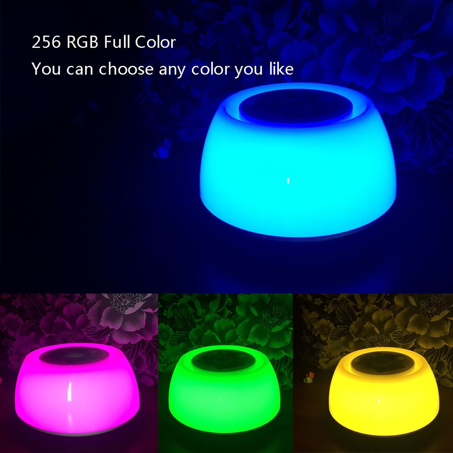 Wake Up Light Sunrise Alarm Clock with 256 RGB Colors, Natural Wake Up Simulation, Timer & Snooze Function, Portable Bedside Lamp for Bedroom Decor and Kids Room