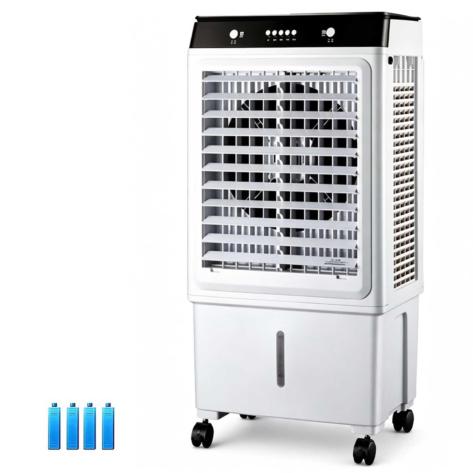 Qsnyjpl One Color Mechanical Knob Portable Swamp Cooler, 3 In 1 Mobile Cooler Air Conditioner