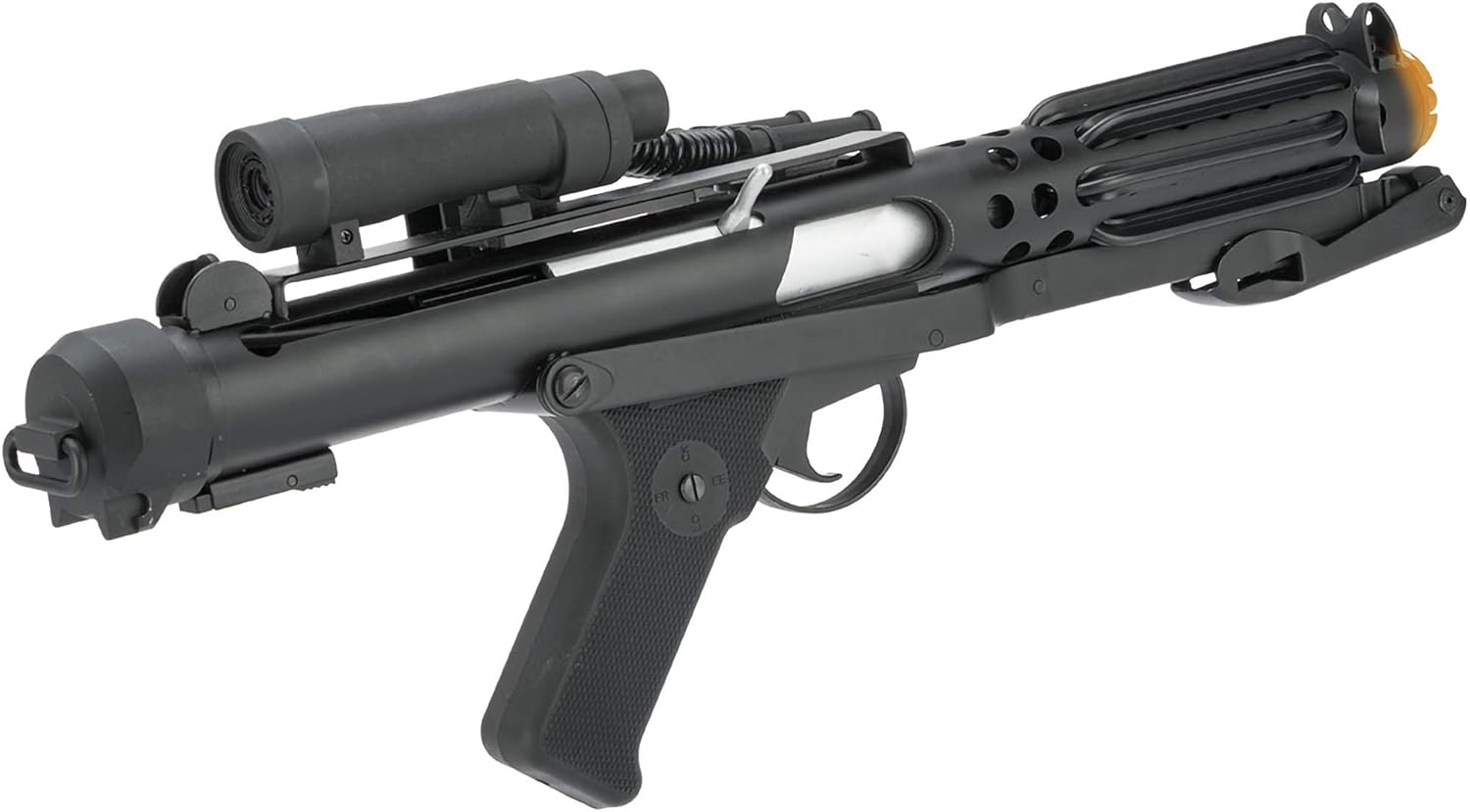 Evike Airsoft - S&T Metal Custom Sterling AEG Airsoft SMG with Heat Sink and Scope