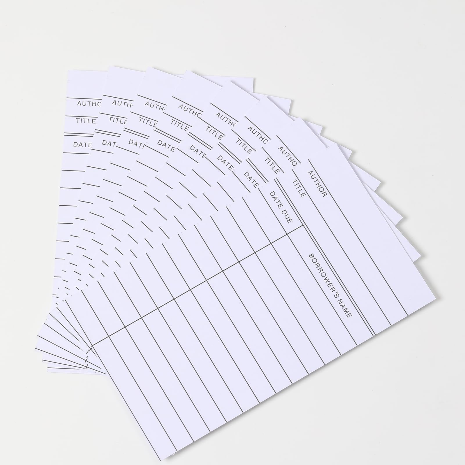 Carte per biblioteca 7,6 x 12,7 cm schedario pagamenti listini