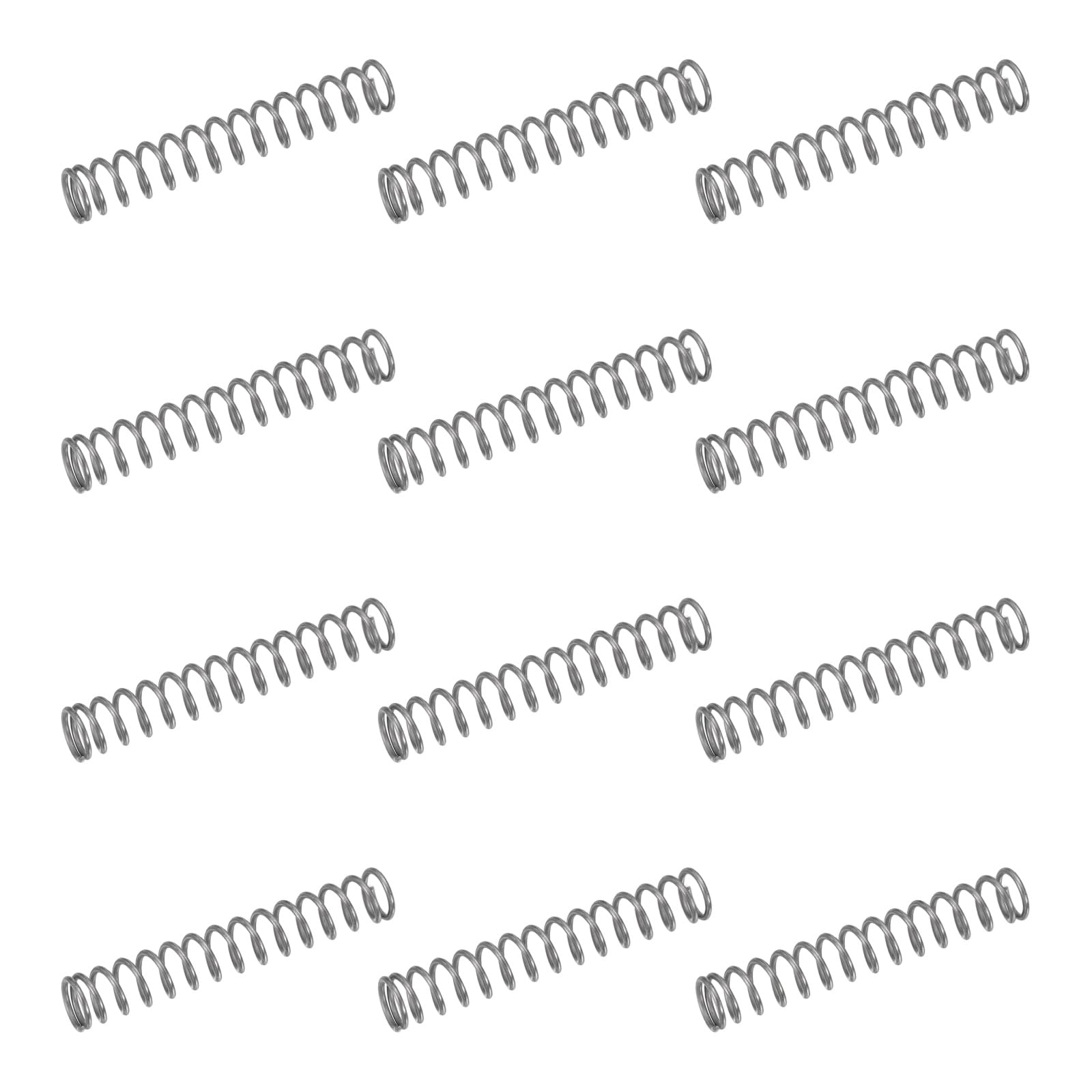 uxcell 50Pcs 304 Stainless Steel Compression Springs,0.5mmWD, 5mm ODx30mm L