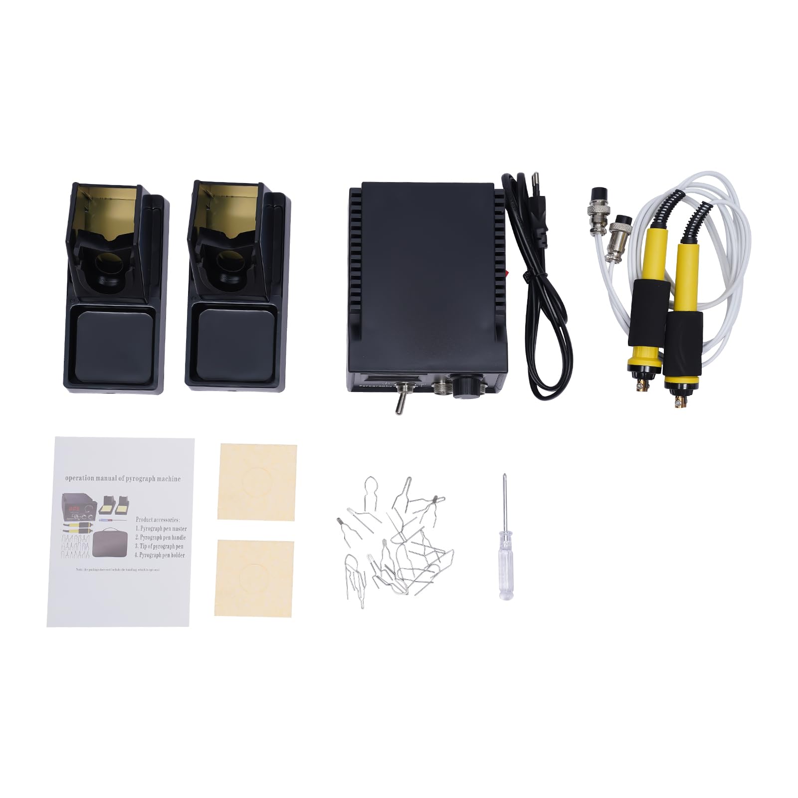 Pirograbado 60 W profesional pirograbadora Set con alambre de alta impedancia DIY, temperatura Regolabile ≤750 °C, estación de combustión de madera para madera/cuero/corcho