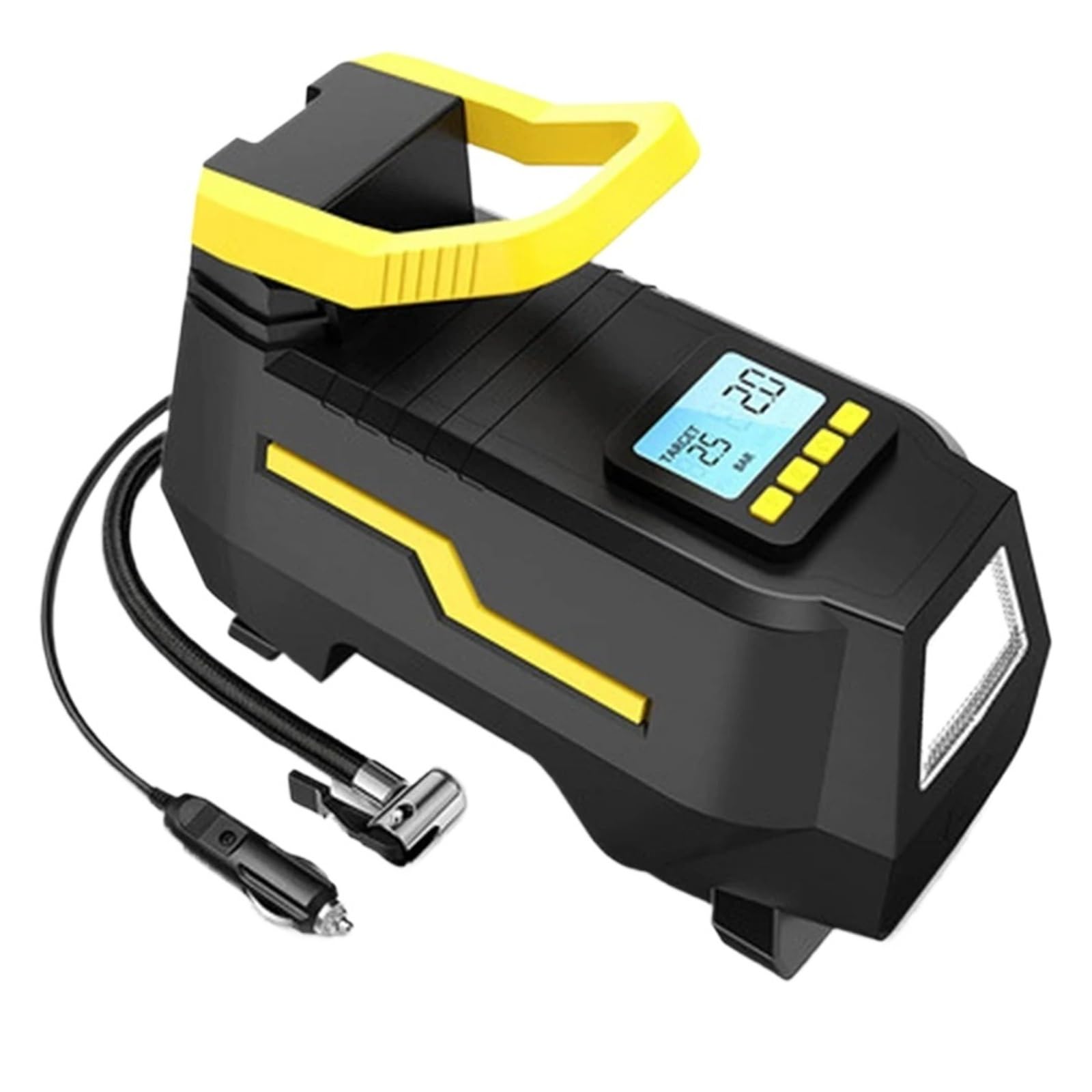 Inflator do opon samochodowych AC/DC 12V sprężarka powietrza 2 w 1 podwójna moc przenośna elektryczna pompa powietrza do pojazdów samochodowych motocykl łAtwy W UżYciu(12V Car charge)