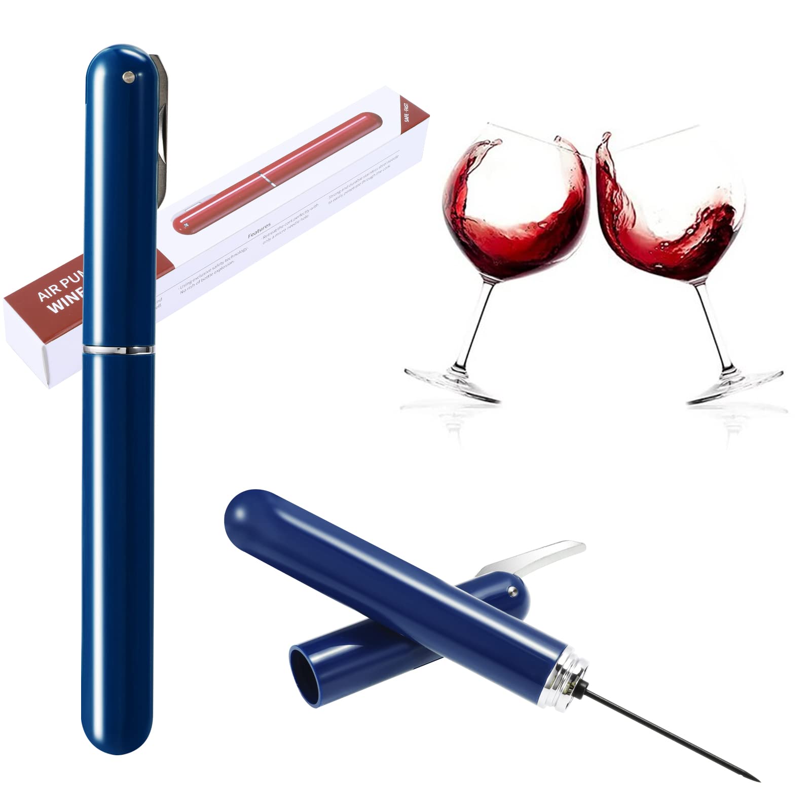 Apribottiglie Per Vino A Pressione D'Aria Portatile - Cavatappi Senza Sforzo In 7 Secondi | Tascabile - Foto 12