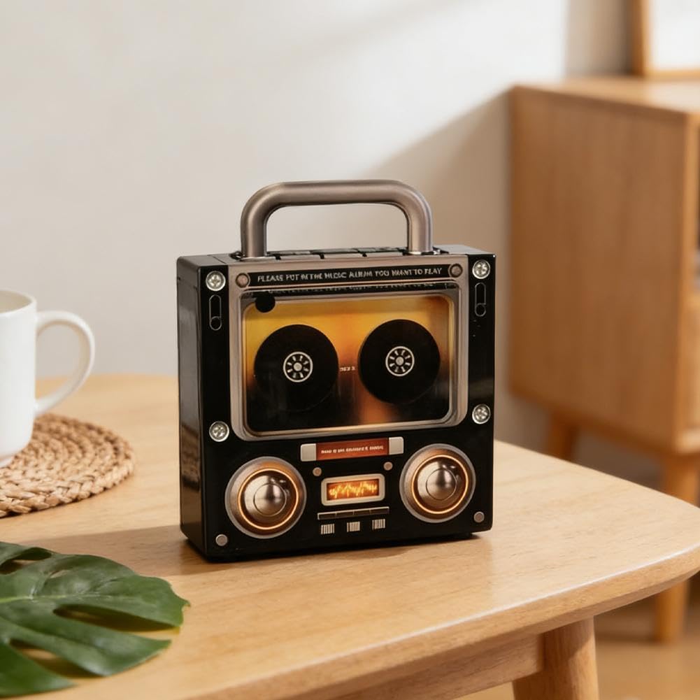 Set di 10 magneti da frigorifero con musica retrò, dischi in vinile con 128 MB NFC, decorazione divertente per la casa per gli amanti della musica