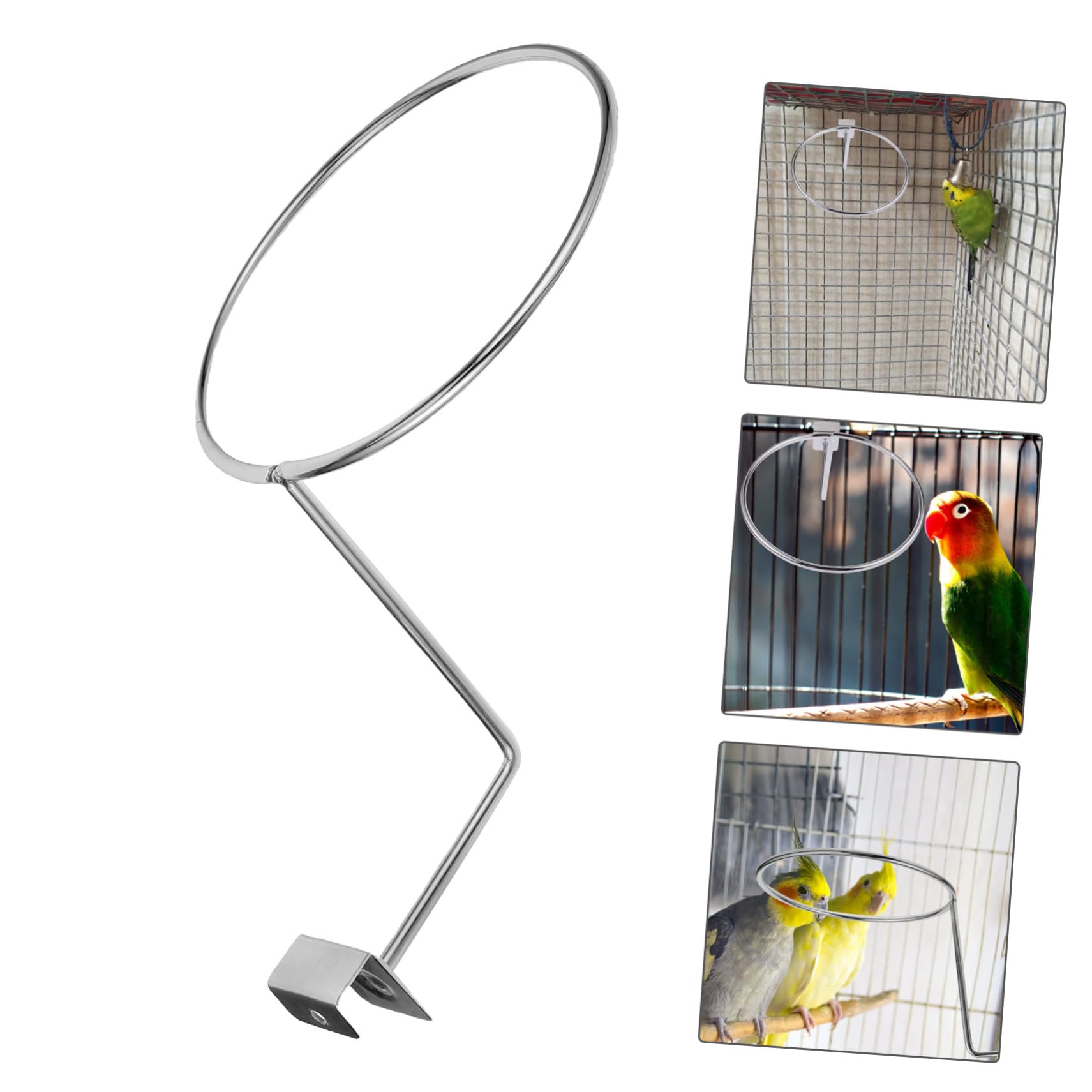 Mikikit Hanging Bird Feeder Holder Durable Outdoor Bracket for Stable Support for Bird Baths Feeders Wear Material Space Saving Design for Garden Enthusiasts