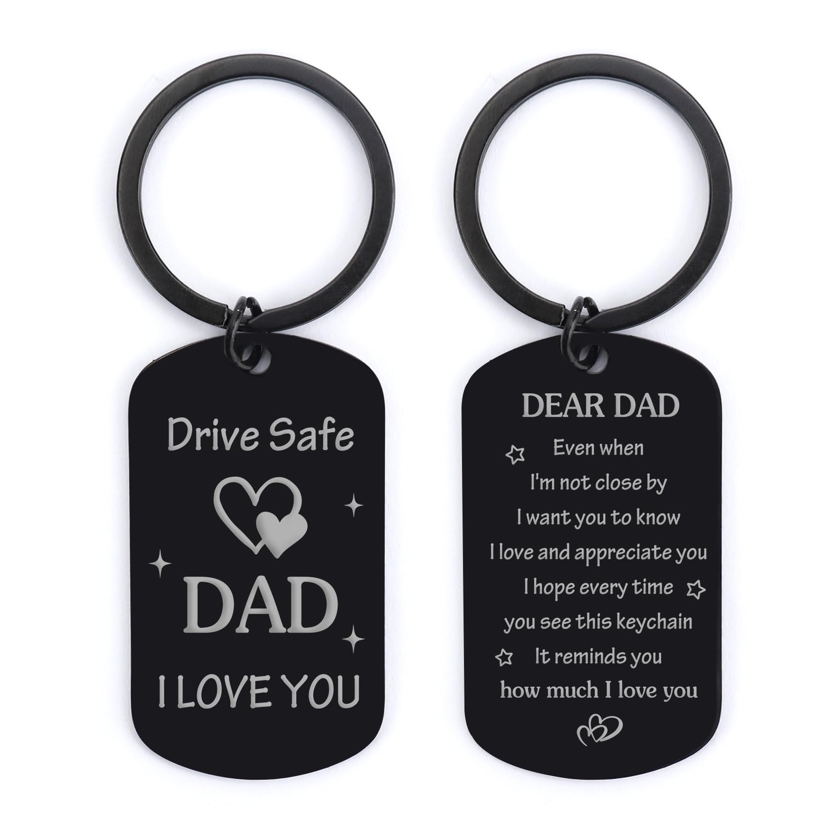 Father's Day Gifts for Dad from Daughter Son, Dad Birthday Gift Drive Safe Keychain for Him Father Papa Gifts Dad Gift from Daughter Son Father's Day Gift for Husband from Wife