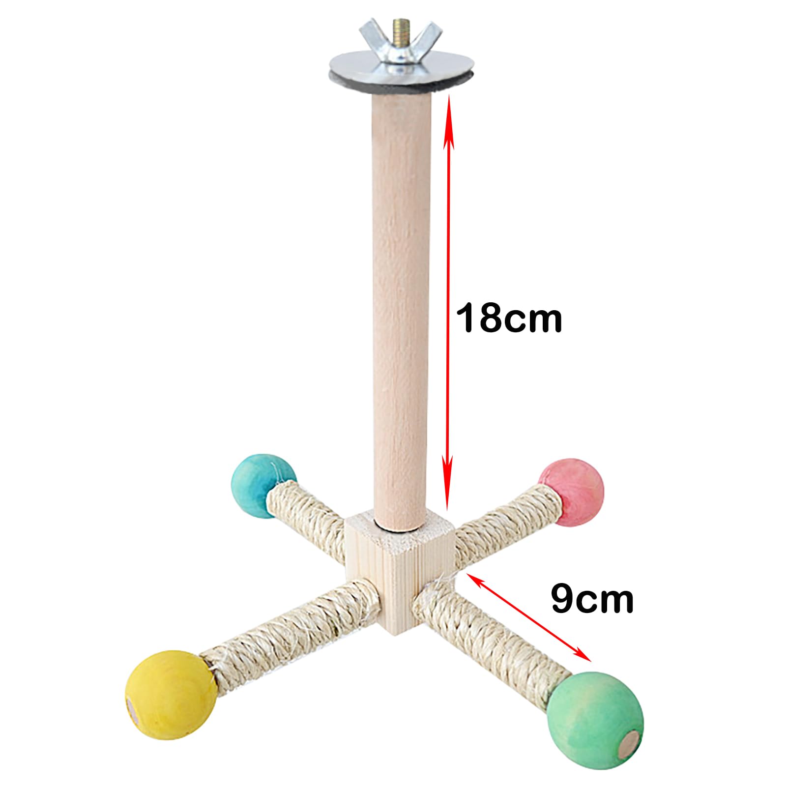 Giocattoli per Uccelli di Legno Parco Giochi per Pappagalli giostra Accessori Gabbie per Uccelli Posatoi Colorato (m)