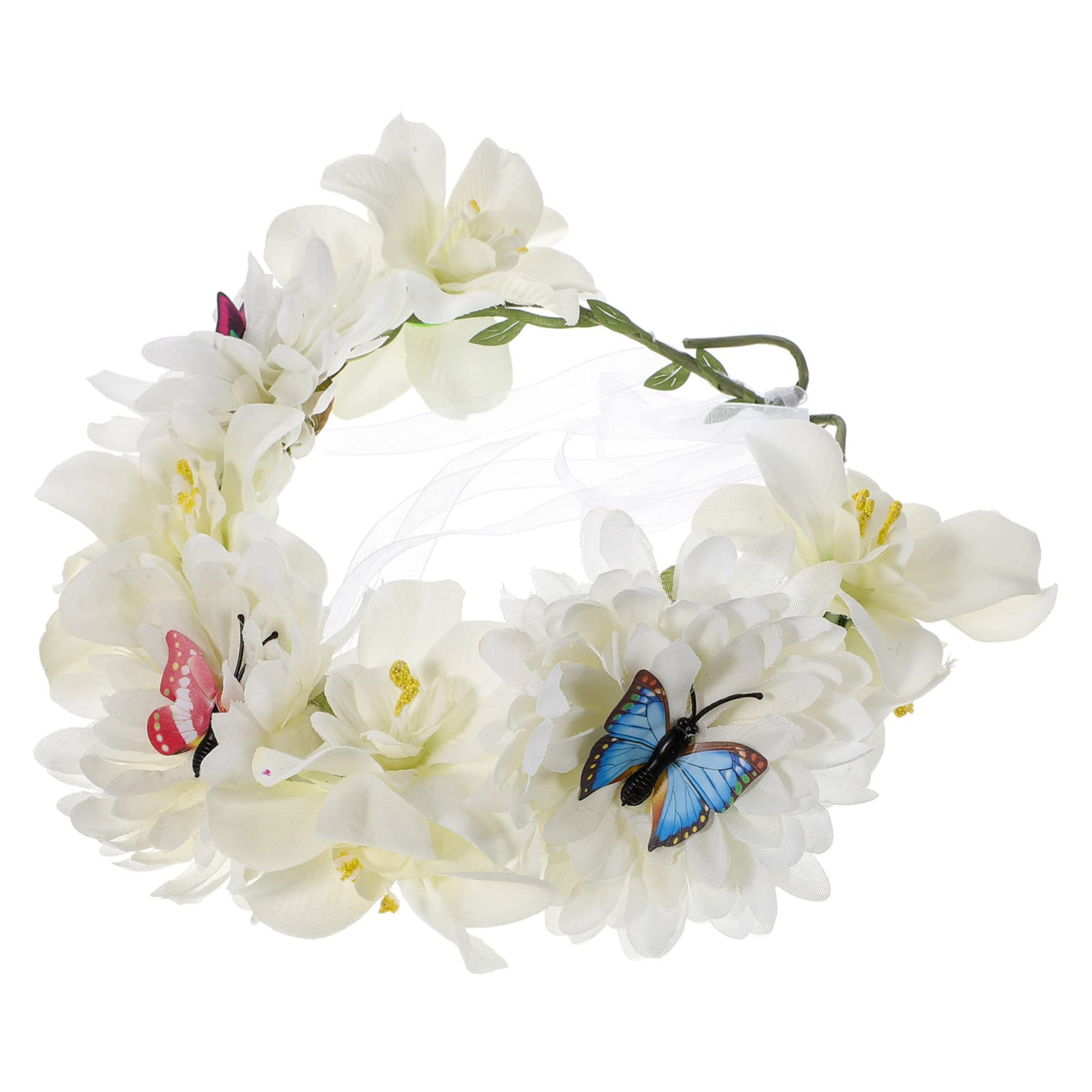 minkissy 5pezzi Coroncina Floreale Bohemien Con Fiori Artificiali Per Matrimonio e Cerimonie Accessorio Elegante Per Donne e Ragazze Adatta Ogni Occasione Festiva